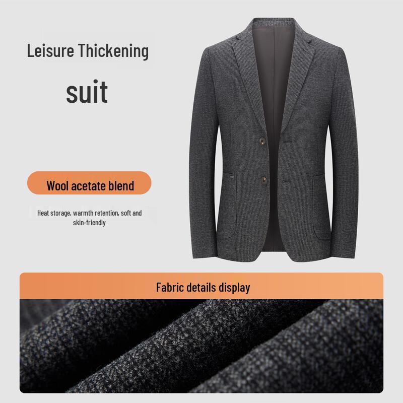 Montagut Men's Autumn Wool Blend Warm Suit