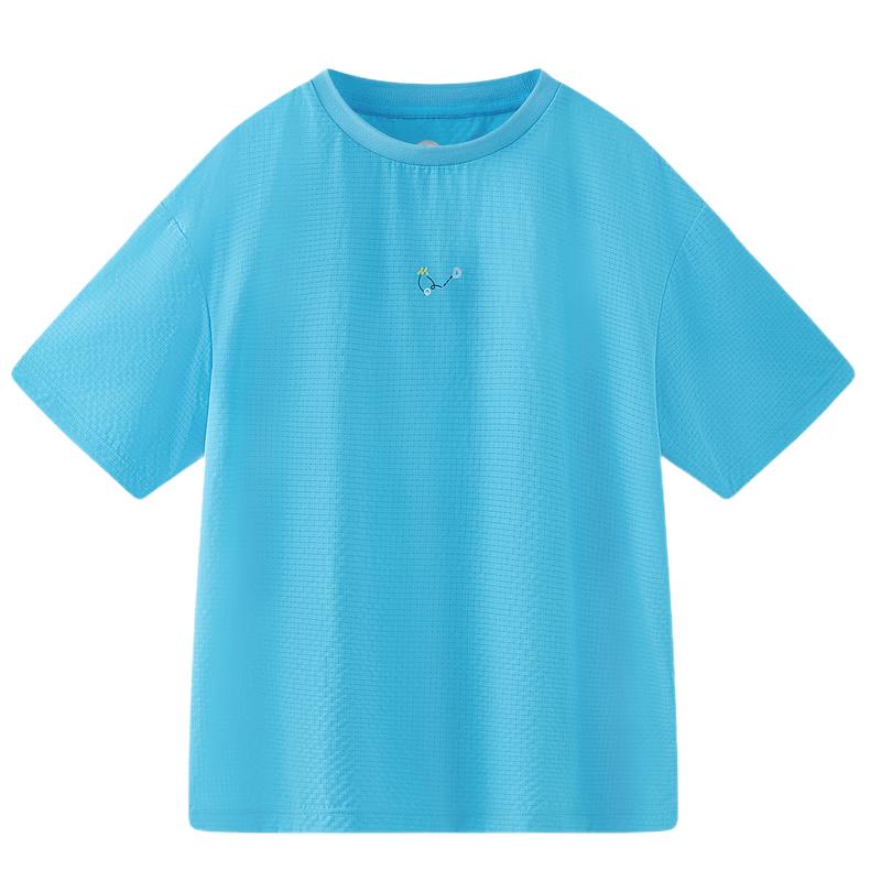 MQD Lightweight Boys  Moisture-Wicking Quick-Dry Cool-Feel Short Sleeve T-Shirt 110cm