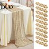 Baby Shower Table Centerpiece Rustic Cheesecloth Runner, Wedding Sheer Decor Boho Runner for Bridal Soft Polyester
