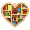 Adorable Cartoon Themed Book Lover Ornament Vintage Acrylic Car Interior Decor