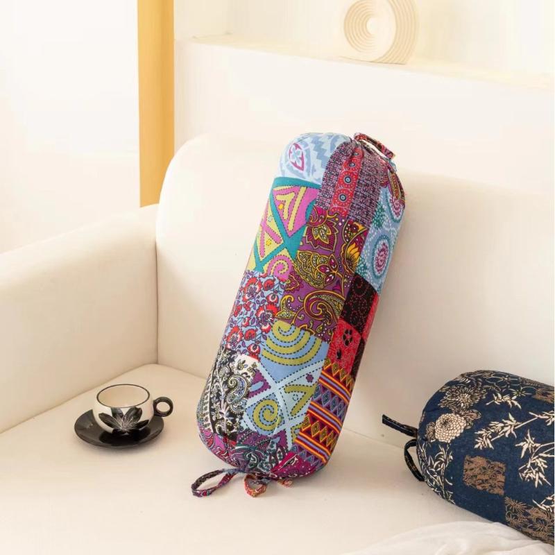 

1pc Bohemian Style Cylindrical Pillow with Insert,Decorative Cushion, Back,and Waist Support,Suitable for Bedroom/Sofa/Office 1pc