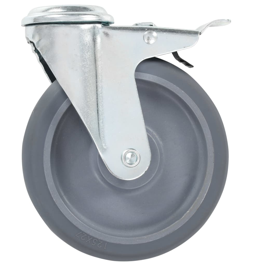 Vidaxl Kółka Skrętne Z Otworem Na Śrubę, 4 Szt., 125 Mm
