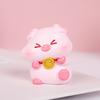 Cute Cat and Little Lucky Pig Figurines, Couple Resin Ornaments, Desktop Decorations, Girls' Gifts