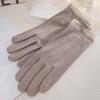 Warm Gloves Single Layer Women's Elegant Lace Houndstooth Outdoor Riding Cold Proof and Wind Proof Touch Screen Autumn and Winter Gloves