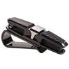 1x Black Sun Visor Glasses Sunglasses Card Ticket Holder Hook Car Accessories