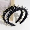 1PC Exaggerated, Designer, Rivet, Black, Hairband, Summer, Wide, Fashion, Punk, Personalized, Headband, Hairpin