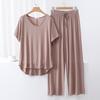 Ensemble de survêtement deux pièces pour femme Coupe ample Haut à manches courtes Pantalon à cordon de serrage