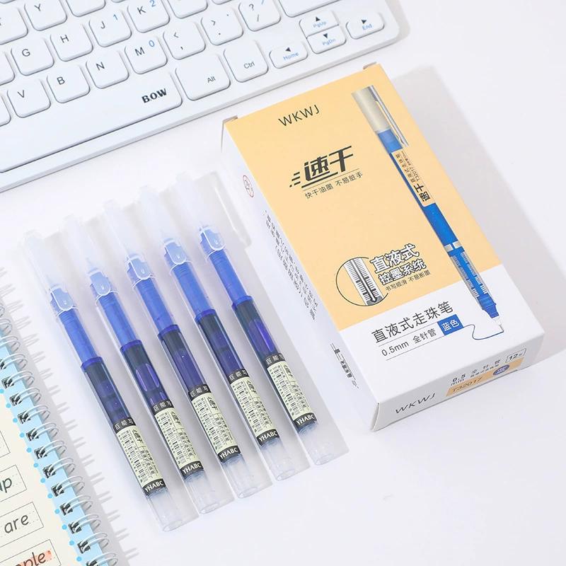 New High Quality Needle Type Gel Pens Straight Liquid Ballpoint Pen Stationery School Office Supplies Writing