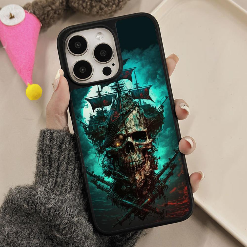 Pirate Corsair Mobile Phone Case for iPhone 17 16 15 14 13 12 11 Air Pro Max Plus Matte Surface Colorful Cover Cellphones Pretty