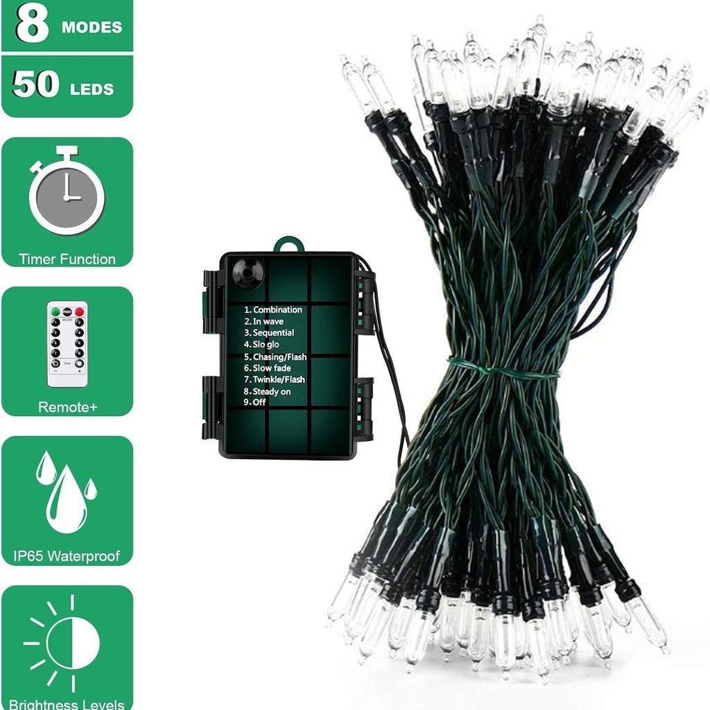 Lala Bubble Multicolor Waterproof String Lights - Christmas Starry Curtain with Battery Box