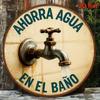 Retro Save Water Metal Sign 8x8 Inch Rustic Bathroom Laundry Kitchen Yard Wall Art