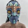 Film cos Avatar2Same style mask for cosplay, featuring an Avatar female latex headgear with glow-in-the-dark effect