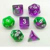 Nowy 7 sztuk/partia podwójne kolory kości wielościenne gra stołowa cyfrowe kości D20 D12 D10 D8 D6 D4 gra planszowa kości