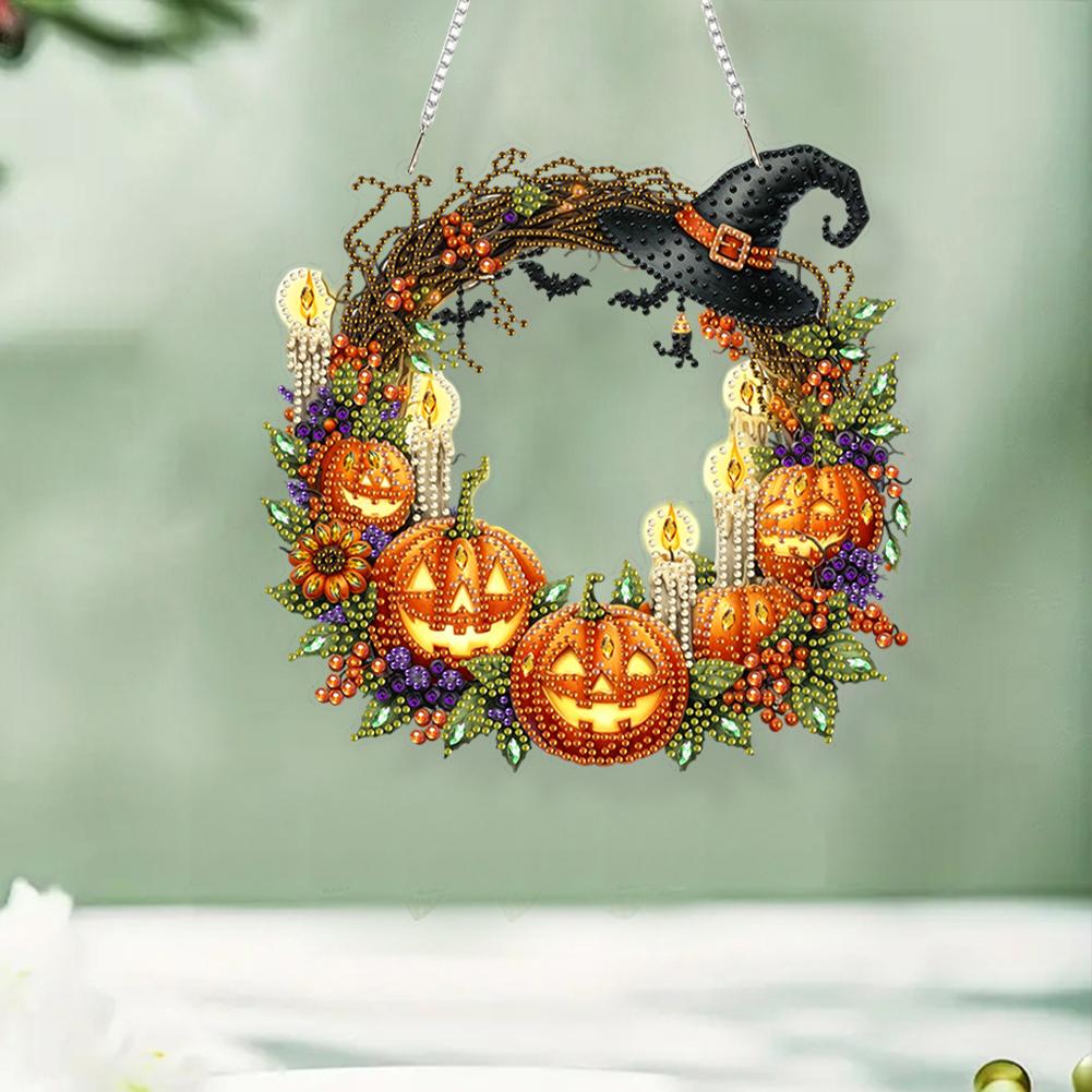 2D/Flat Acrylic DIY Rhinestone Diamond Art Window Pendants Special Shape Diamond Art Pendant Window Hanging Art for Home Decor