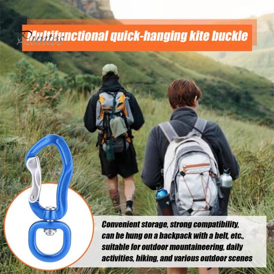 Universeller Ringkarabiner Aufhängeschnalle 360-Grad-Drehung Rotierend Selbstverriegelnd Sicherer Outdoor-Clip Hohe Tragfähigkeit Aluminiumlegierung Vielseitig