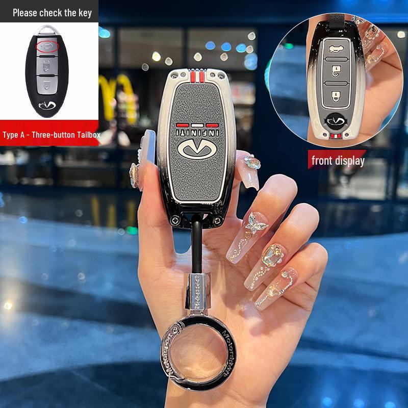 Infiniti Key Case for Q50L, QX50, QX55, QX60, Q70L, G25, FX35 - Car Key Shell with Buckle