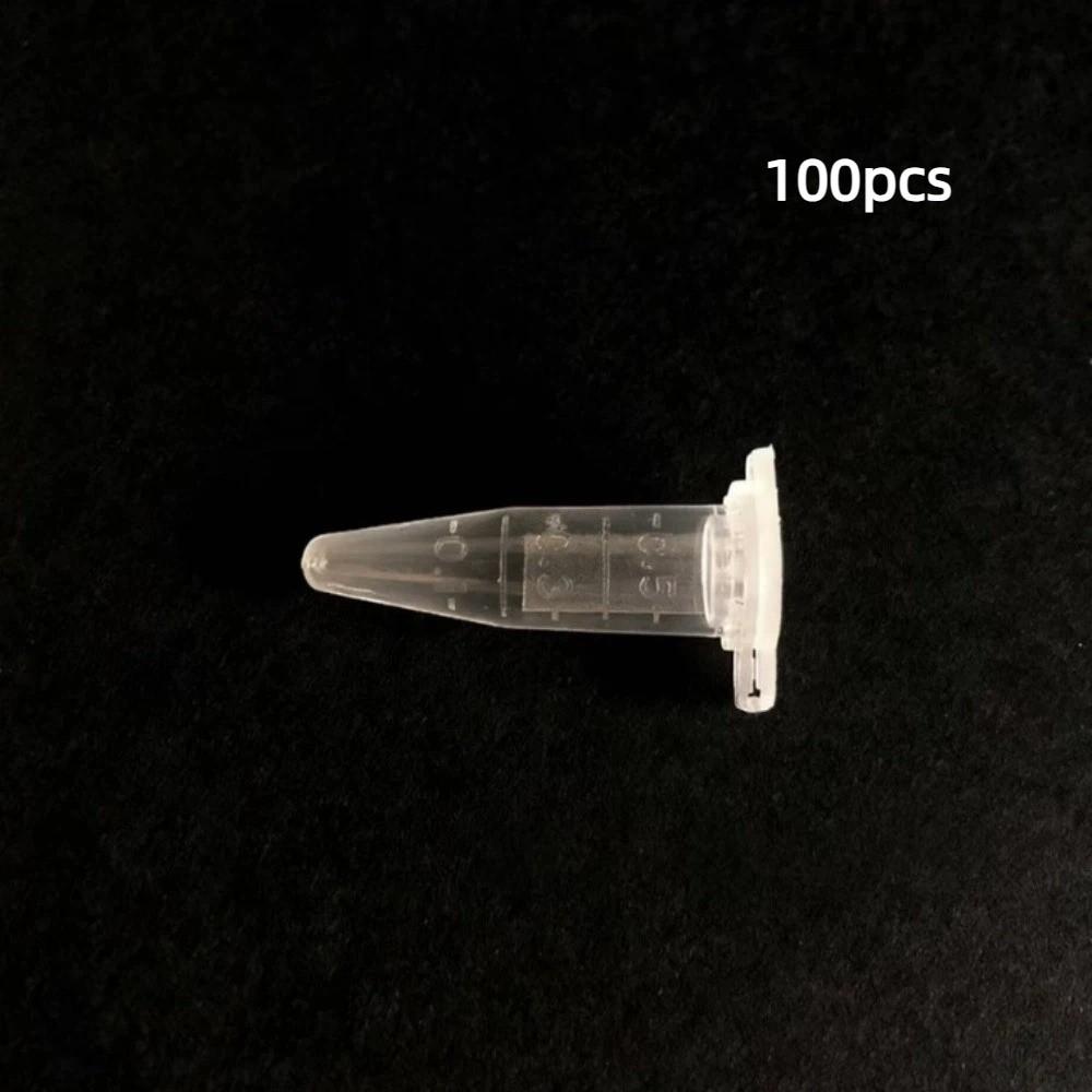100PCS 0.5 Ml Centrifuge Tubes Various Colors Seed Preservation Test Tube Clear Scale Bottom Tip Centrifuge Vial Laboratory Use