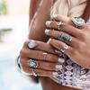 Metal Geometric Band Ring With Electroplated Finish For Unisex Fashion Fans