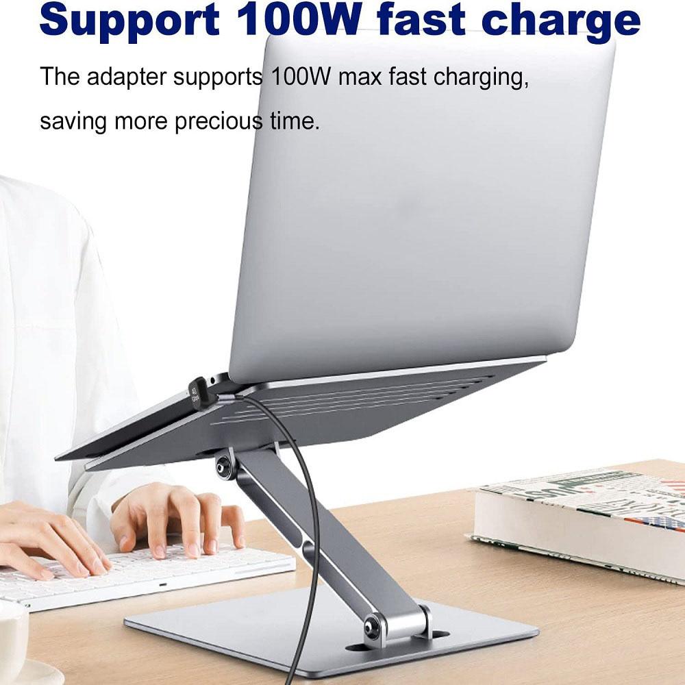 2 Pcs USB Type C to C Male to Female 180° U-Shaped Adapter 40Gbps Date Transfer