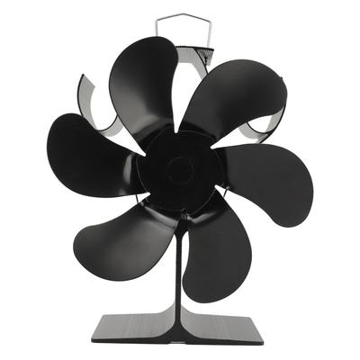 Stove Fan 6 Blades Fireplace Fan Heat Powered Fast Warm Circulation Quiet Heat Resistant