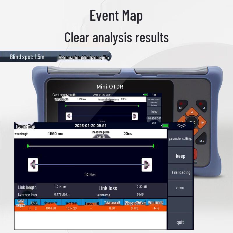 TOPULAN TP-350D High-Precision Multifunction OTDR Fiber Tester