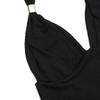 Schwarzes Neckholder-Maxikleid - Elegant Slim Fit