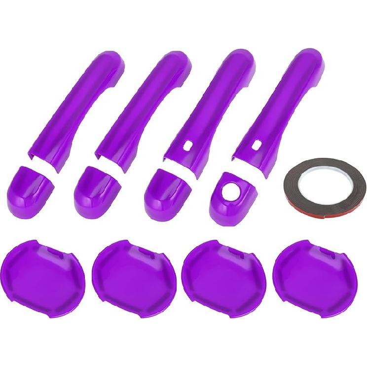 Motoforti Exterior Door Handle Cover Set, Decoration Trim for Jeep Renegade 2015-2021, ABS, Orange, 1 Set