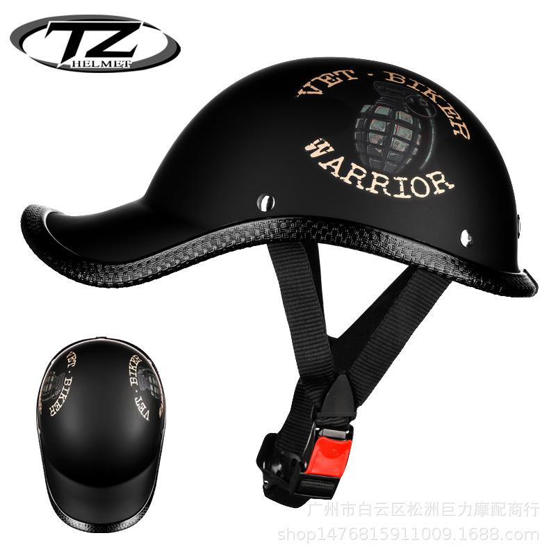 Electric Helmet Baseball Cap Universal Half Helmet Personality Four Seasons Lightweight Breathable Helmet Retro Cock Helmet