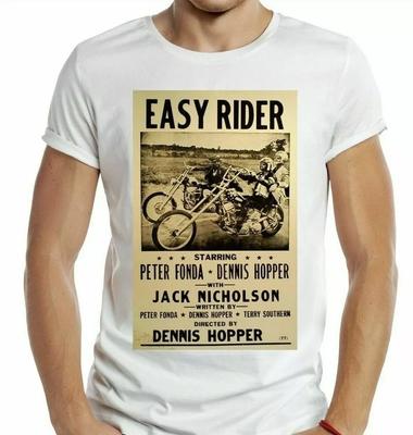 Easy Rider T-Shirt Retro Cool Gift Tee Cafe Racer Movie 70s UK Unisex T-Shirt