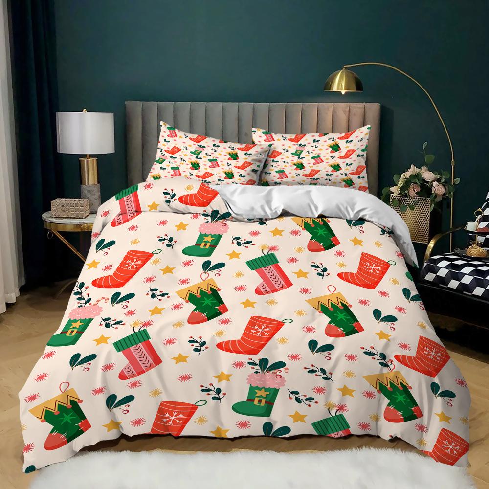 Christmas Set 3 Holiday Set Quilt Cover Gift Tree Three-Piece Set