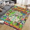 Rick Home Sofa Decoration for Living Room & Bedroom, Non‑Slip Play Flannel Floor Mat for Game Room