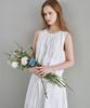 MALOUPE 7106 Sleeveless Long Dress (White)