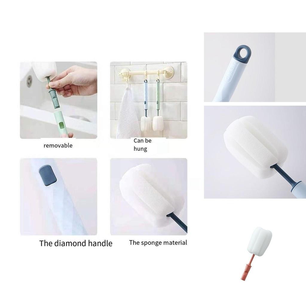 High-quality Long Handle Sponge Cleaning Brush For Mugs And Bottles Easy To Store