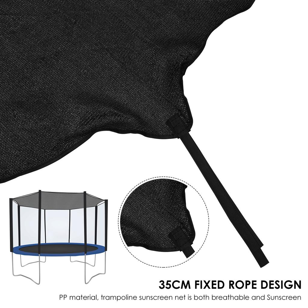 Trampolin Sonnenschutz Abdeckung Rundes Netz Sonnenschutz Baldachin Netz Trampolin Schutz Sprungbrett Baldachin Abdeckung 6/8 Stangen