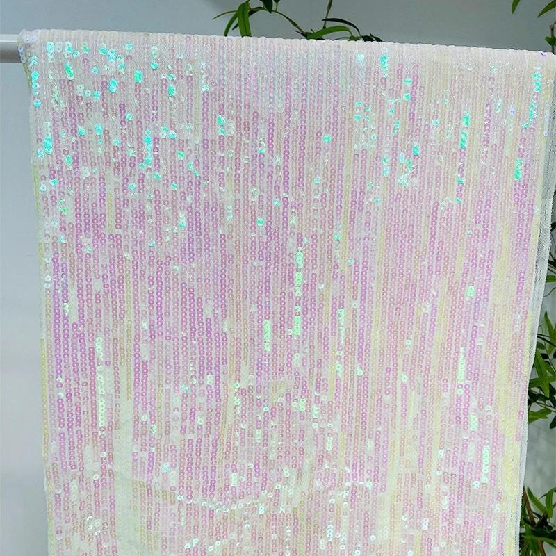 Wide 125cm Lolita Style Embroidered Beaded Chiffon Dress Fabric with Pleats DIY Sewing Women Clothes Skirts Dresses Handmade