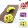 Vibrant 6pcs Artificial Gerbera Daisy Fake Silk Flower For Stunning Home Decor