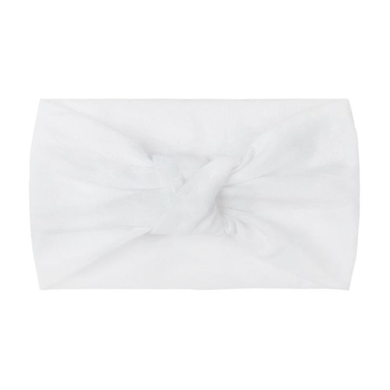 Summer Children s Headgear Baby Solid Color Nylon Knotted Wide Edge Headband Soft Double Knotted Headband