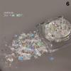 1Box Nail Glitter Powder Silver Glitter Iridescent Flakes Sequins Super Shining Paillette Pigment Dust For Nails Decoration