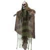 Decorazioni fantasma da appendere per Halloween Decorazione animatronica, Falciatore attivato dal suono con LED Mani di morto realistiche Occhi luminosi