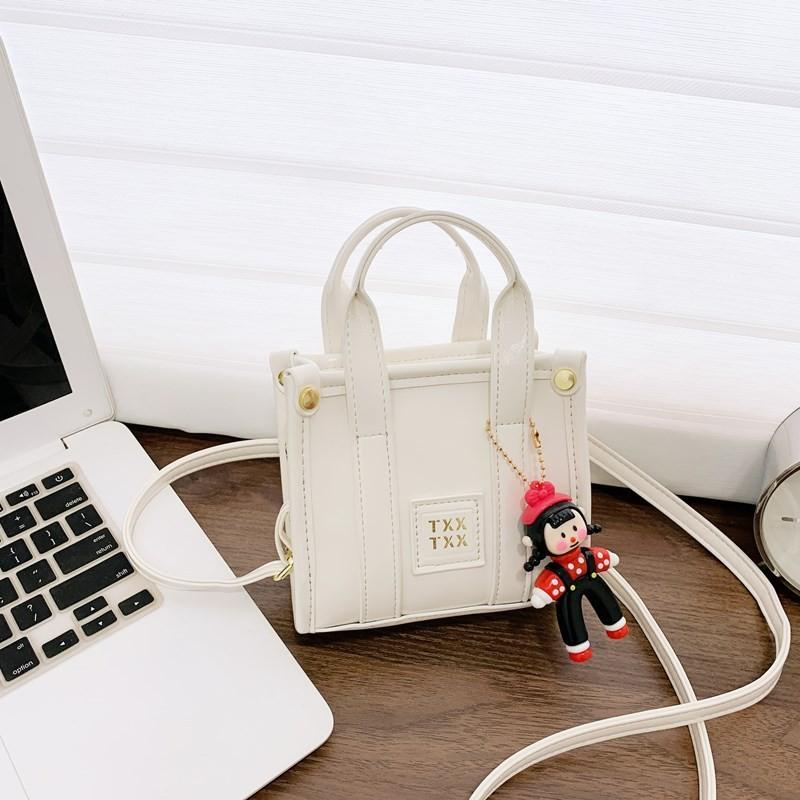 English Solid Letters Color Smooth Satchel Durable Kids Small Bag Crossbody