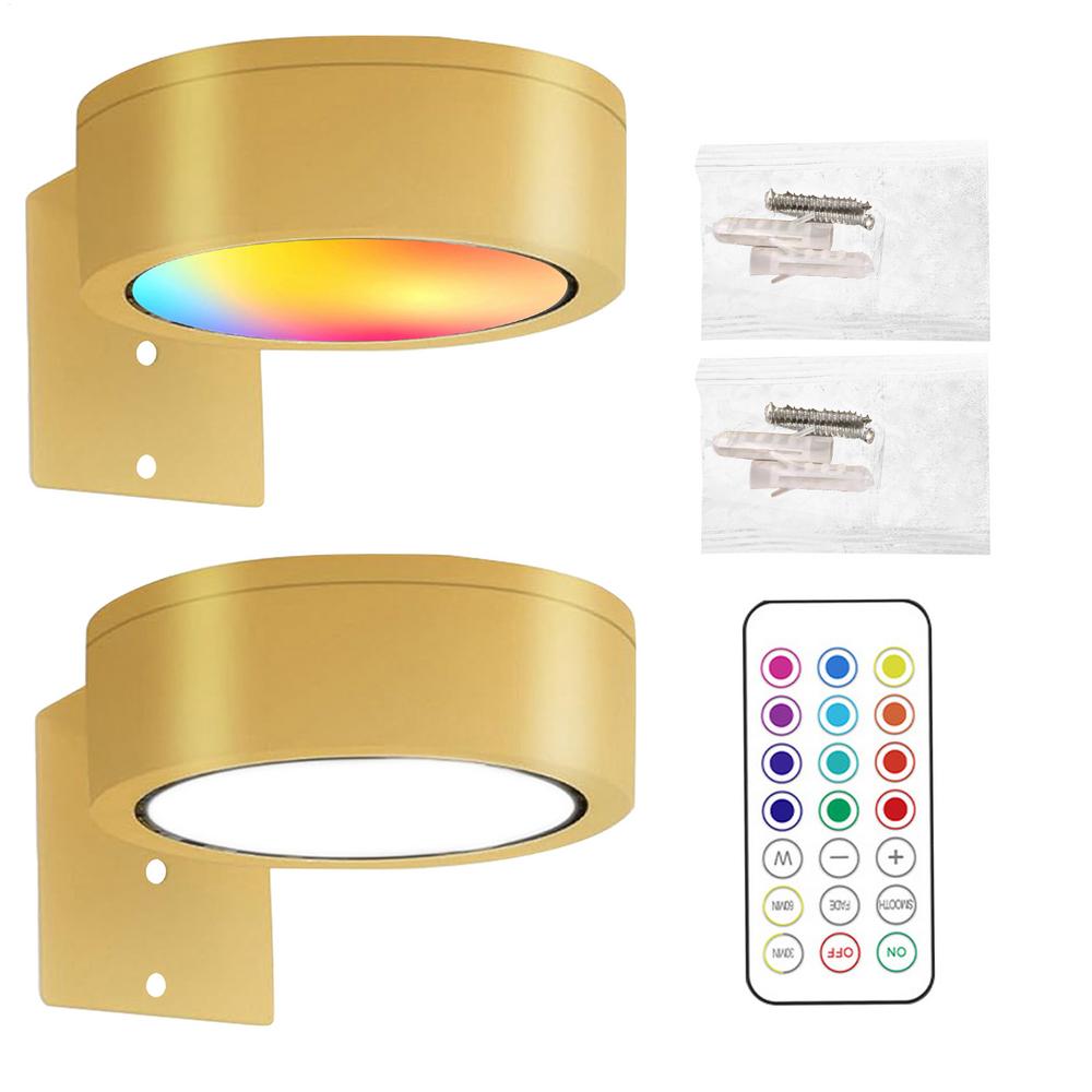 LED Magnetic Wall Sconce Lights Wall Mounted Lamp with Remote Control 13-Color RGB Painting Art Display Light Dimmable