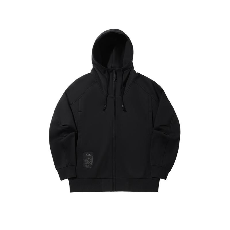 Li Ning Kung Fu Series Warm Loose Fit Hooded Sweatshirt Men sweatshirt AWDVB79-2