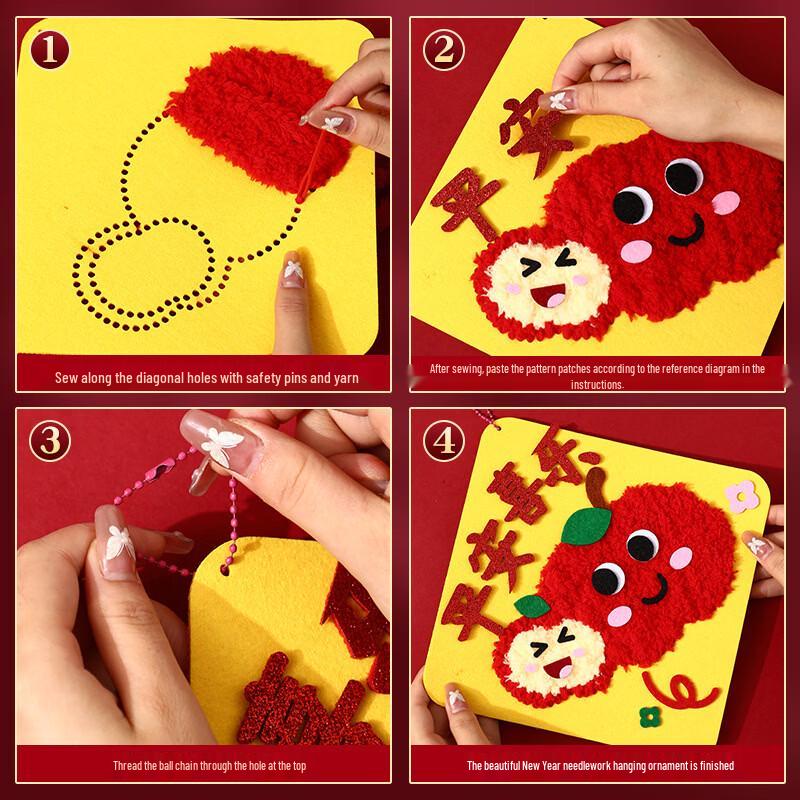 LIZHI Kids DIY Chinese New Year Horse Hanging Ornaments Kit