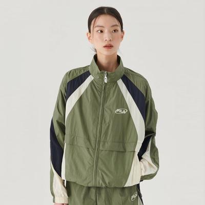 Crinkle Single Layer Color Block Ventilation Jacket