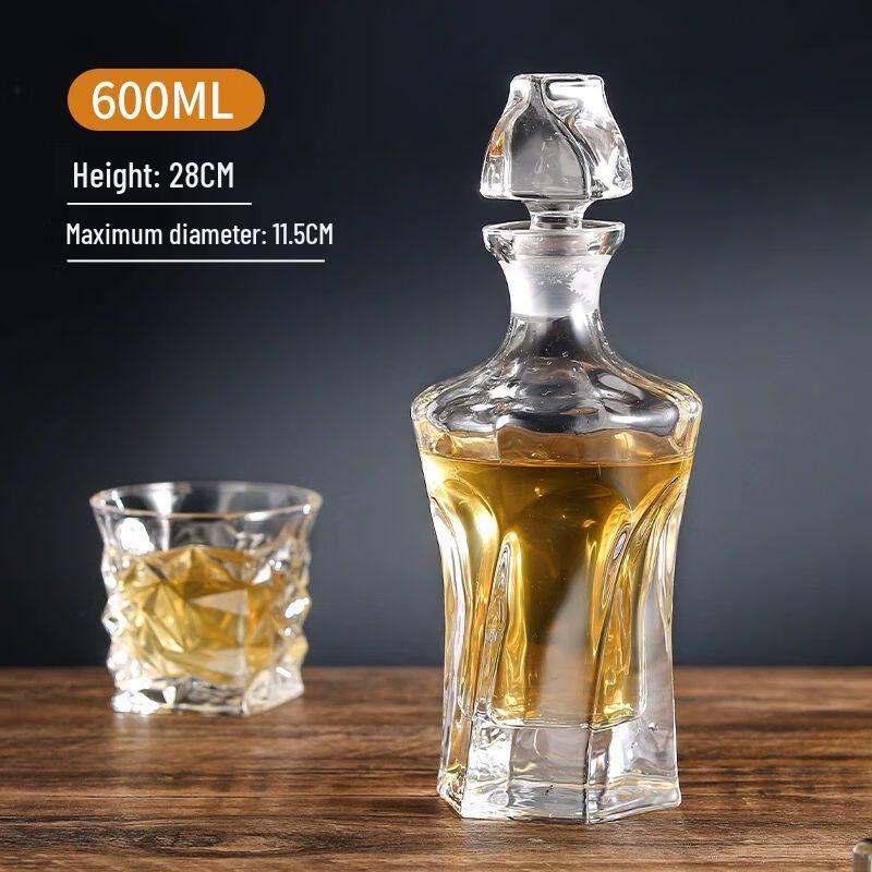 Handmade Crystal Glass Whiskey & Wine Decanter
