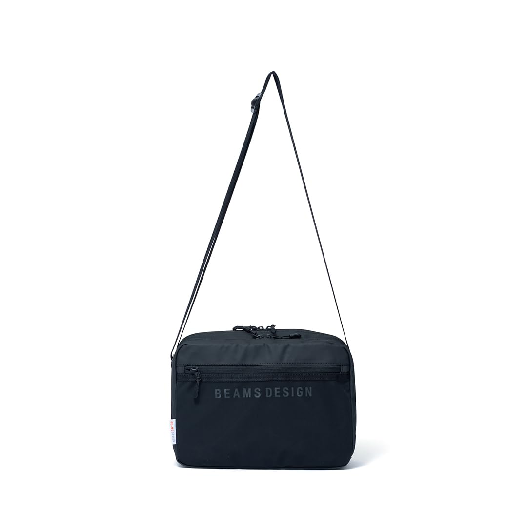 

Shoulder Bag Unisex Nylon Water Repellent Double Layer Type Going Out Small Stretchy Pocket BMMH0BS7 Black [Beams Design] [Elastic Mesh] Men s Women s чорний