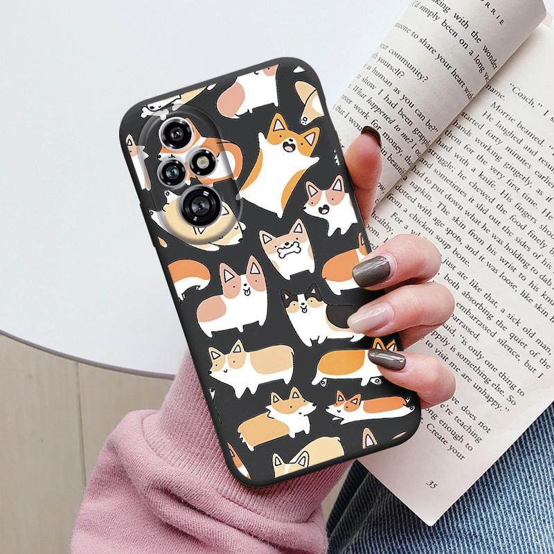 For Honor 200 Pro Case Phone Cover Popular Flower Lovely Cartoon Cat Soft Silicone TPU Funda For Honor 200Pro Protector Bumper