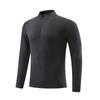 2024 Men's Quick-Dry Long Sleeve Thumbhole Sports T-shirt - Windproof, Half-Zip Running & Fitness Top for Spring/Autumn.