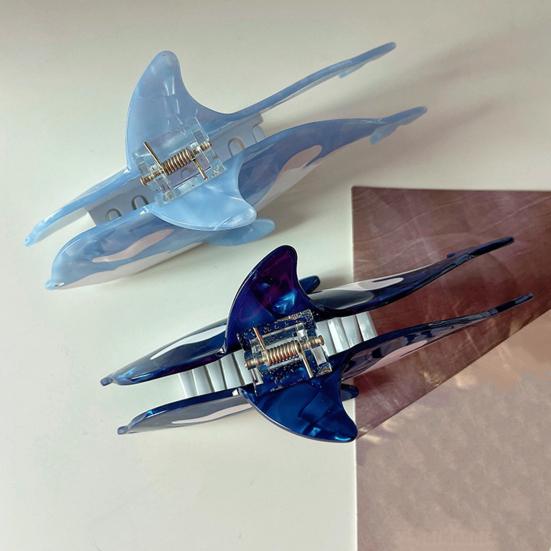 Women Hair Claw Ocean Series Whale Shape Hair Clip Large Size Back Head Shark Hair Claw Hair Accessories