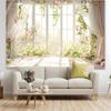 1PC, Floral Window Background Banner, Room and Garden Decoration, Suitable for Weddings, Birthdays, Anniversaries, Celebrations